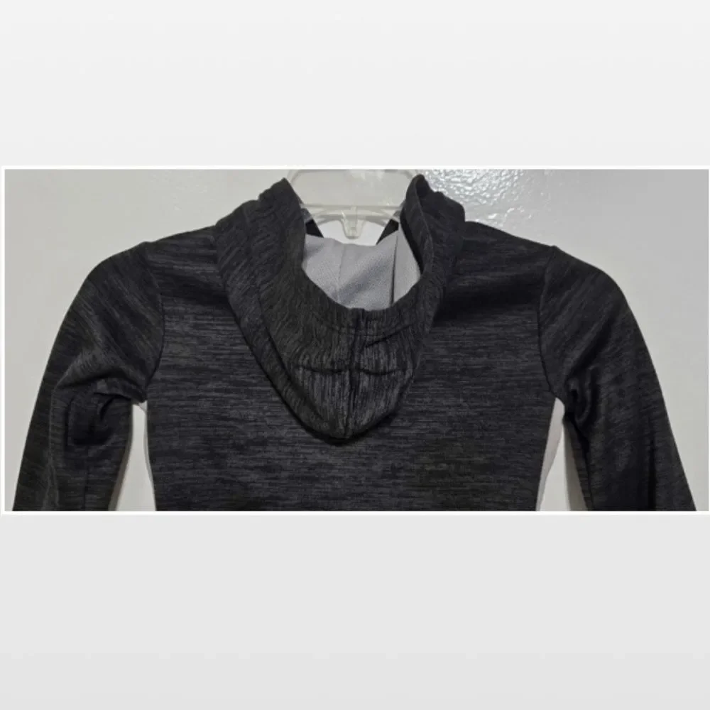 Nike Jacket Kid Boys 4T Track Full Zip Grey Long Sleeve Hoodie Pockets Logo